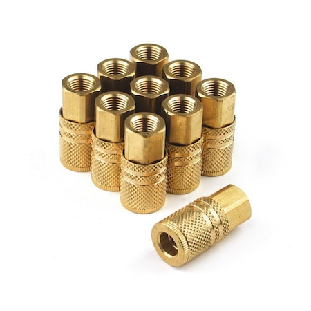 Tinkertools Extreme Performance Series 6-Ball Brass Industrial I-M Coupler 0.25 x 0.25 in. Female TI2637548